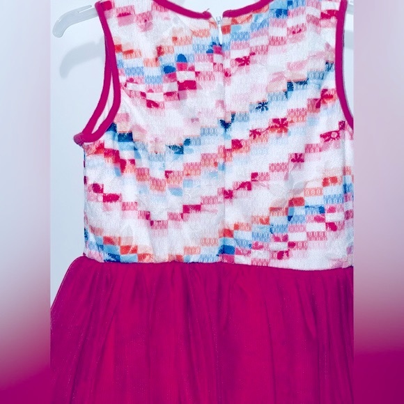 PIPPA & JULIE hot pink embroidered dress with tulle skirt - Picture 11 of 11